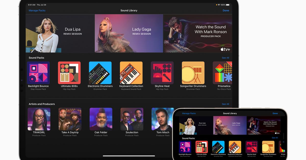 GarageBand artık Lady Gaga ve Dua Lipa'dan parçaları remiks etmenize yardımcı olabilir
