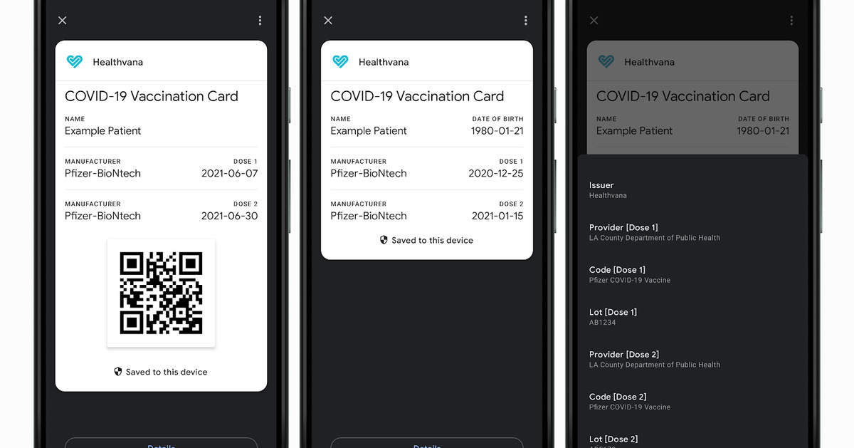Google, Android'de dijital COVID aşı kartları için destek oluşturuyor