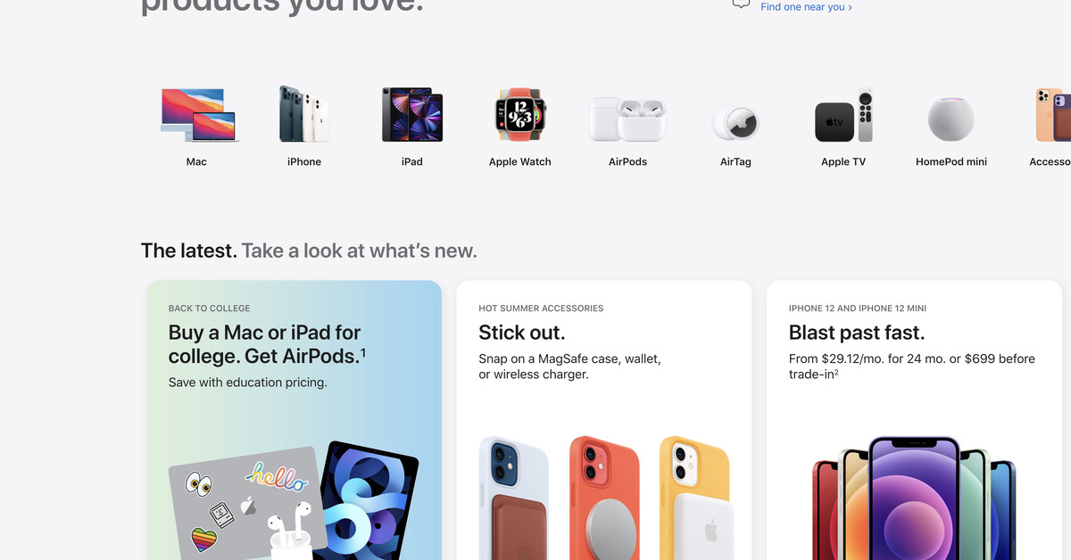 Apple, çevrimiçi mağazasının büyük bir yeniden tasarımını başlattı
