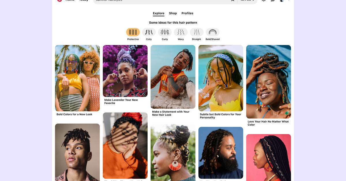 Pinterest, farklı saç dokuları için arama filtreleri ekliyor