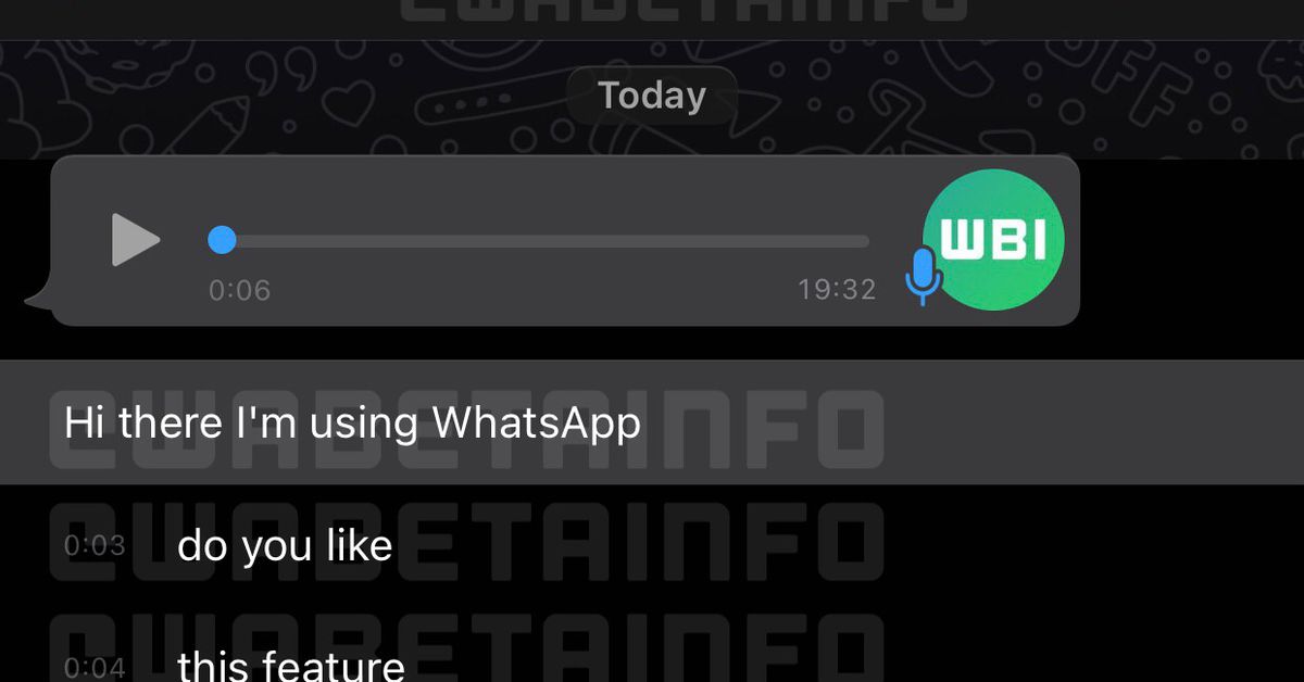WhatsApp'ın kaotik sesli notları evcilleştirmek için transkripsiyon geliştirdiği bildiriliyor