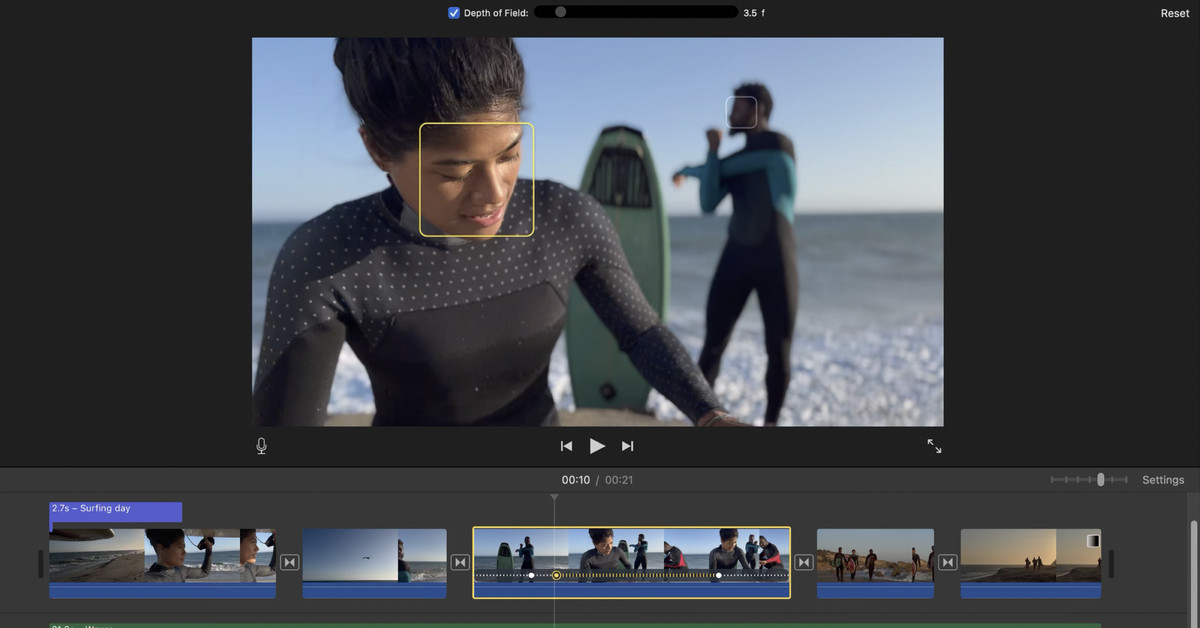 Apple, iPhone sinematik mod çekimlerinde odağı ayarlamak için iMovie'yi güncelliyor