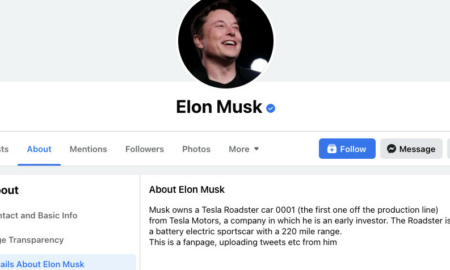Facebook, Elon Musk olarak poz veren bir hayran sayfasını doğruladı