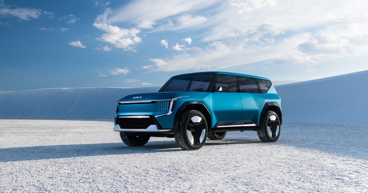 Kia'nın EV9 konsept otomobili, elektrikli geleceğimizin büyük, kutu gibi bir vizyonudur.