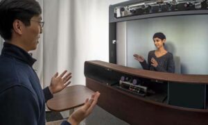 Google'ın deneysel 3D telepresence kabini şu şekilde çalışır